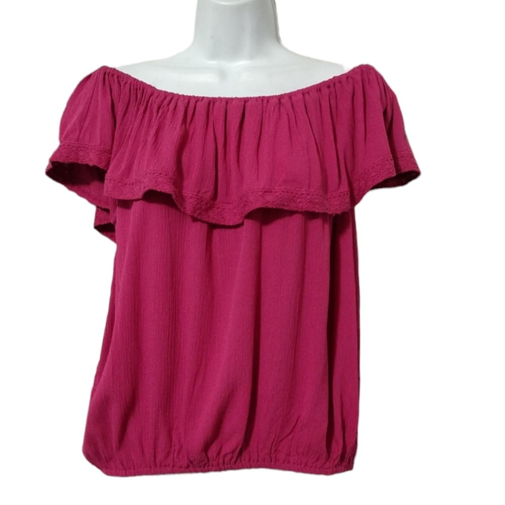 Light Purple Off Shoulder Ruffled Top sz XL
